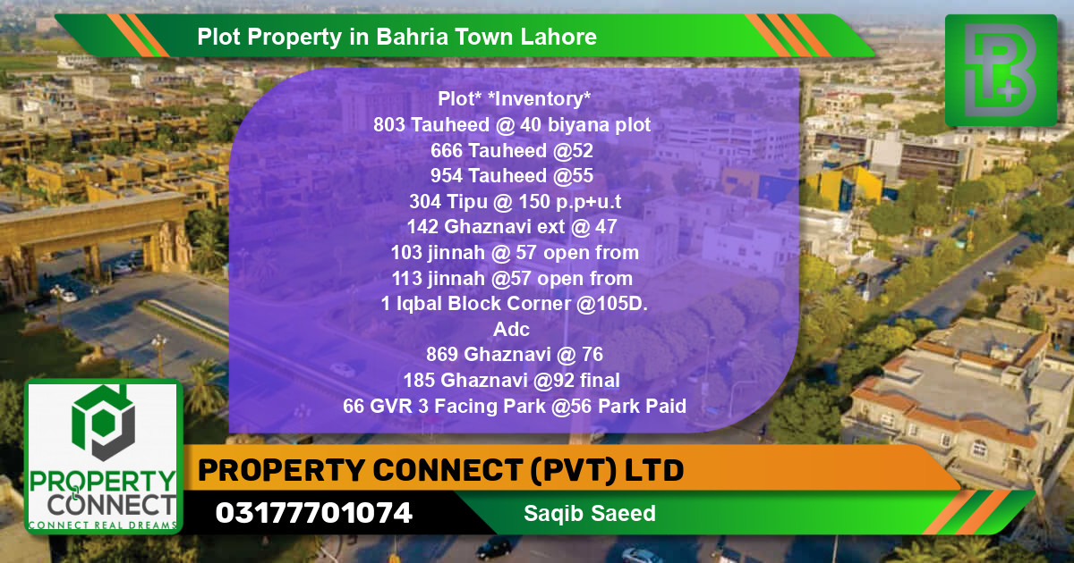 Residential Plot for Sale in Bahria Town, Lahore - (BP-49849)