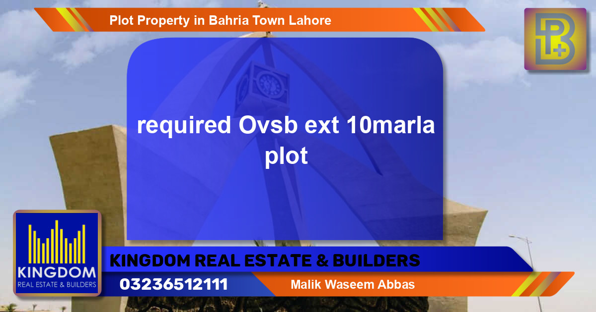 Residential Plot for Sale in Bahria Town, Lahore - (BP-49853)