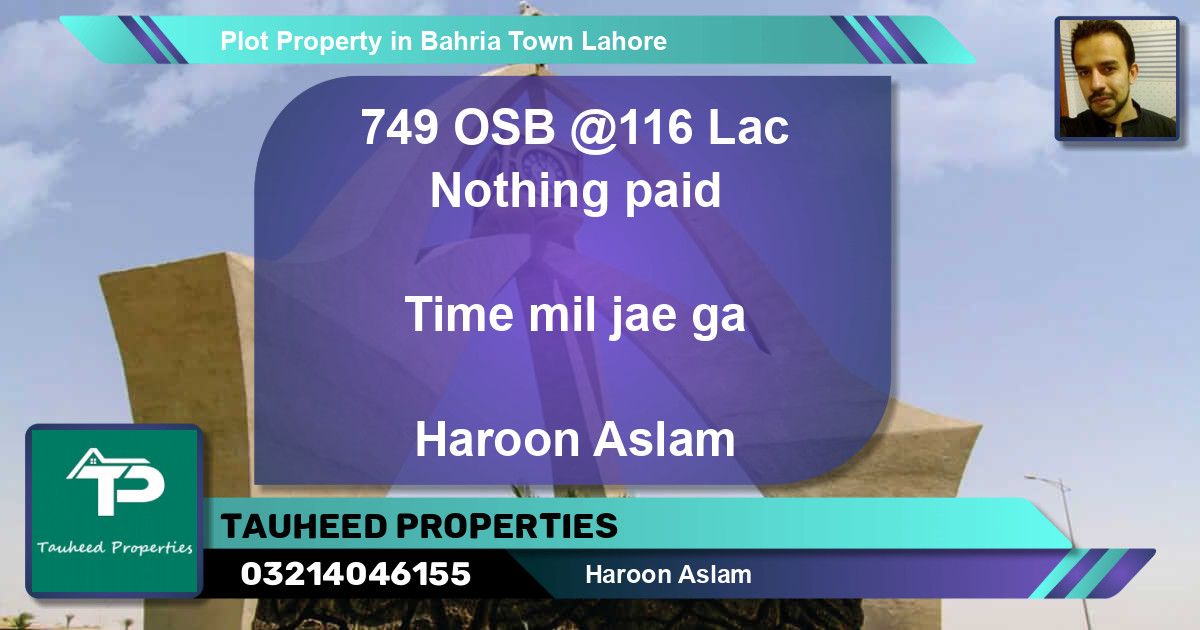Residential Plot for Sale in Bahria Town, Lahore - (BP-49879)