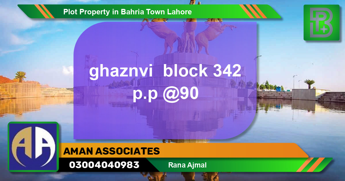 Residential Plot for Sale in Bahria Town, Lahore - (BP-49915)
