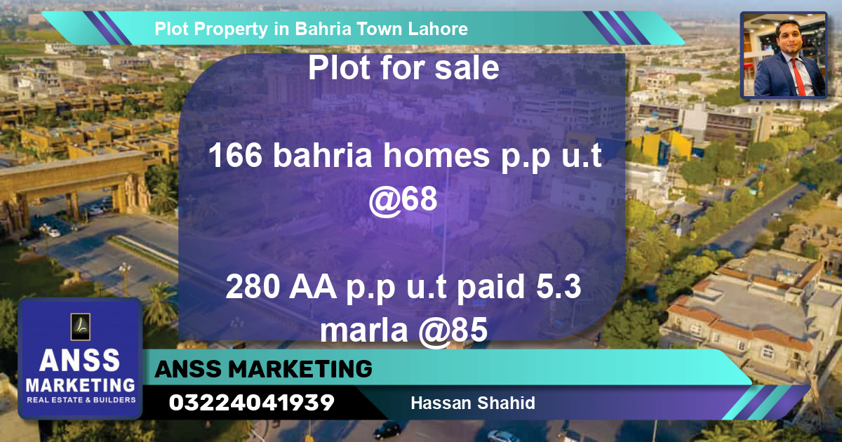 Residential Plot for Sale in Bahria Town, Lahore - (BP-49917)