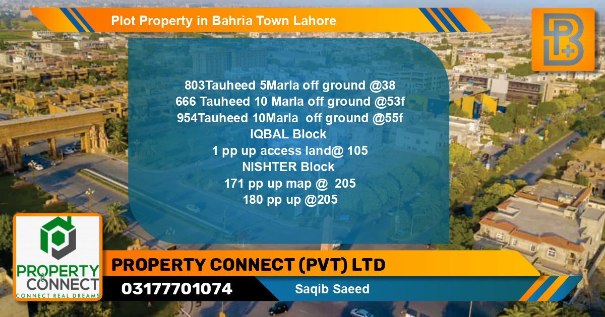 Residential Plot for Sale in Bahria Town, Lahore - (BP-49919)