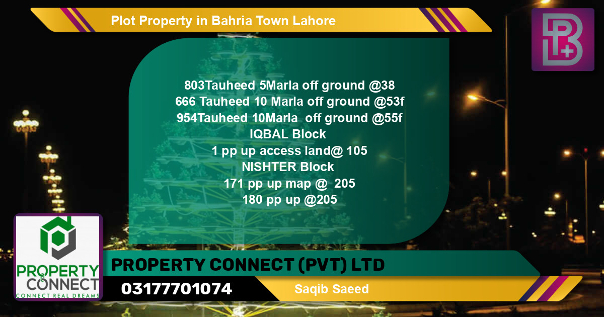 Residential Plot for Sale in Bahria Town, Lahore - (BP-49922)