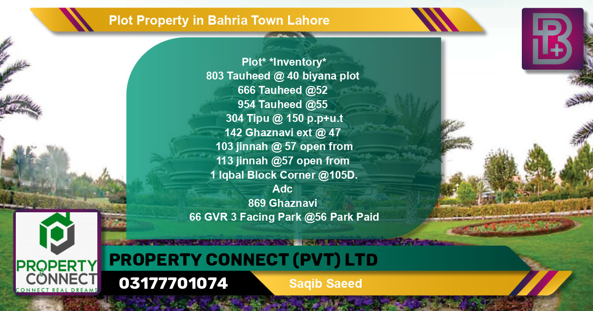Residential Plot for Sale in Bahria Town, Lahore - (BP-49926)