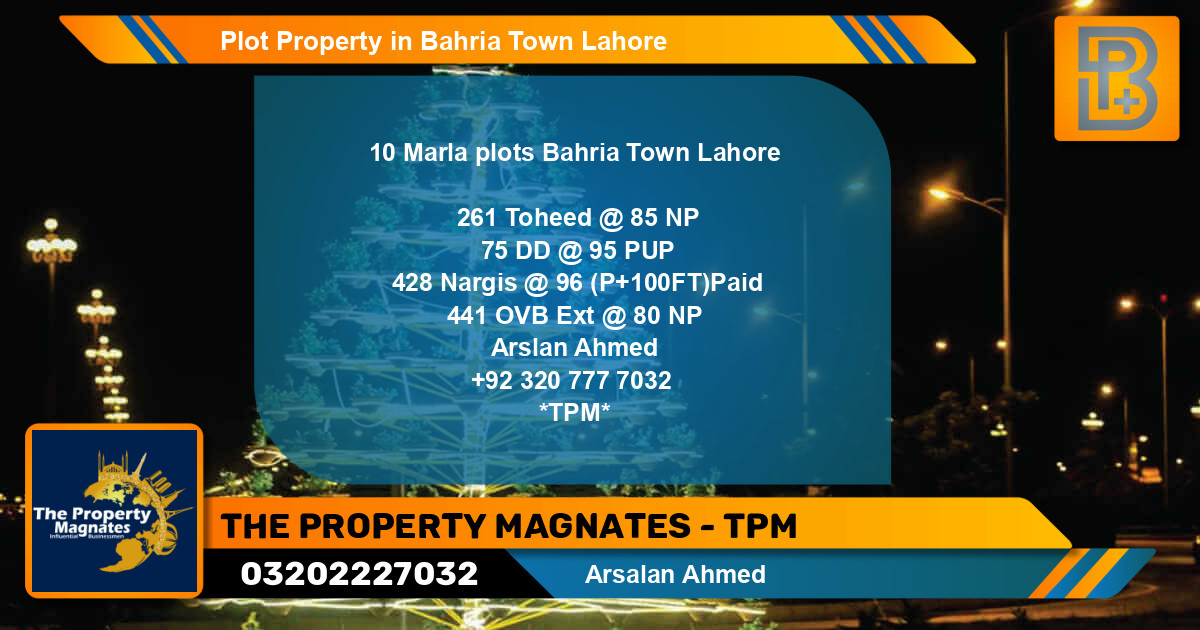 Residential Plot for Sale in Bahria Town, Lahore - (BP-49960)