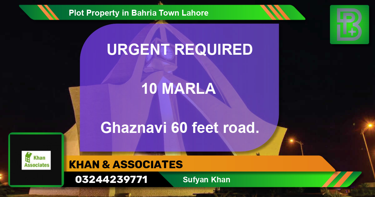 Residential Plot for Sale in Bahria Town, Lahore - (BP-49975)