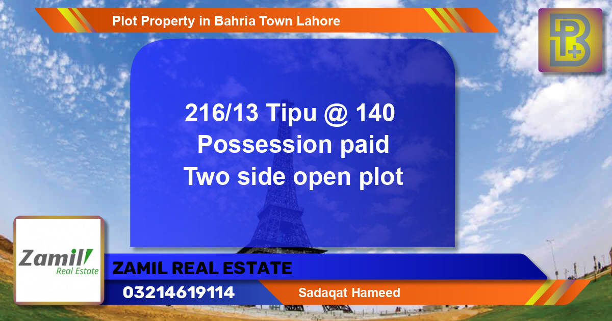Residential Plot for Sale in Bahria Town, Lahore - (BP-49990)