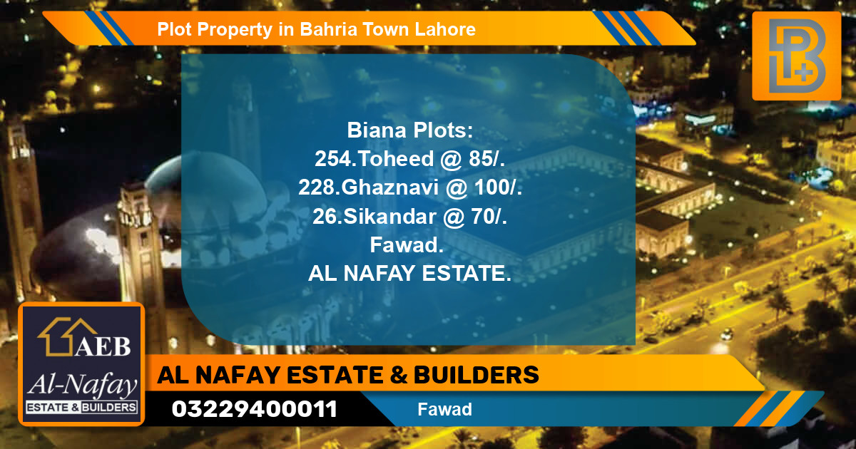 Residential Plot for Sale in Bahria Town, Lahore - (BP-50065)