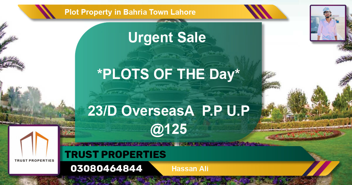 Residential Plot for Sale in Bahria Town, Lahore - (BP-50070)