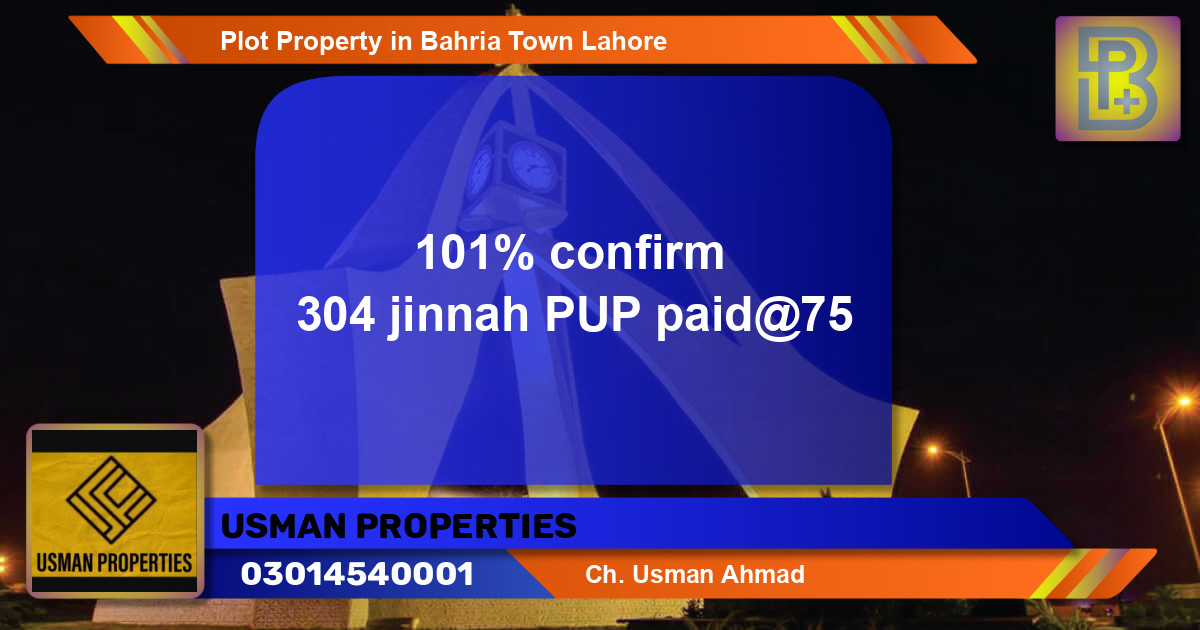 Residential Plot for Sale in Bahria Town, Lahore - (BP-50090)