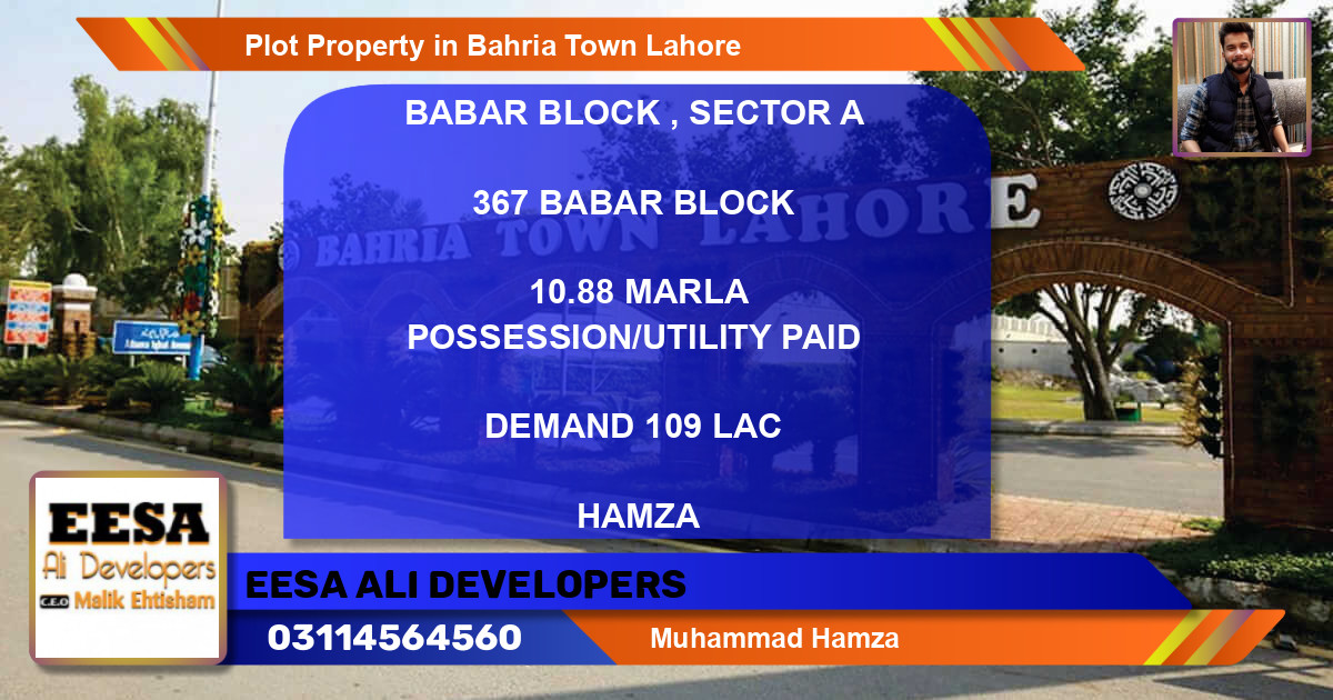 Residential Plot for Sale in Bahria Town, Lahore - (BP-50094)