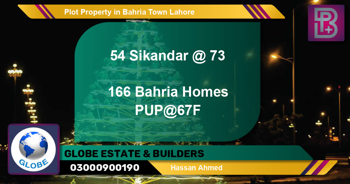 Residential Plot for Sale in Bahria Town, Lahore - (BP-50135)