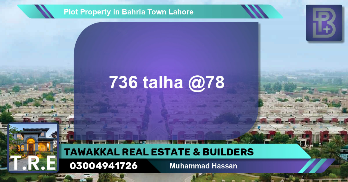 Residential Plot for Sale in Bahria Town, Lahore - (BP-50184)