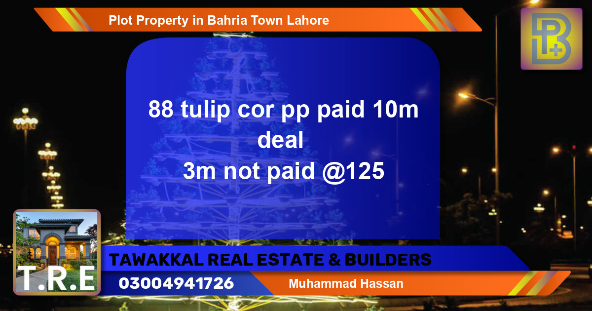 Residential Plot for Sale in Bahria Town, Lahore - (BP-50187)