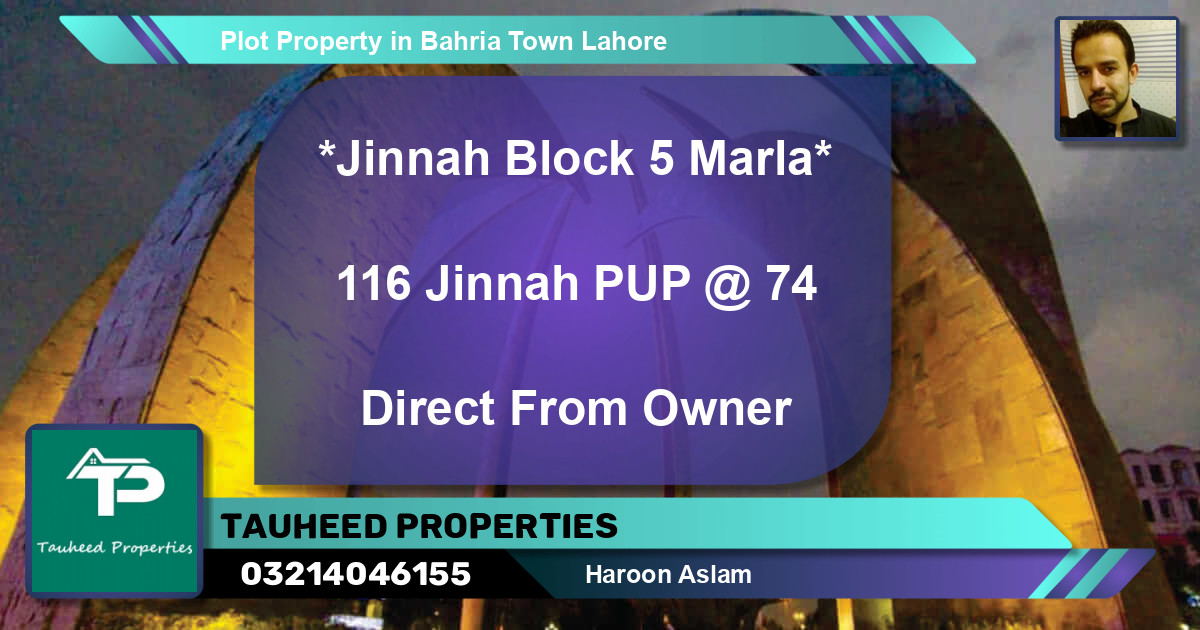Residential Plot for Sale in Bahria Town, Lahore - (BP-50195)