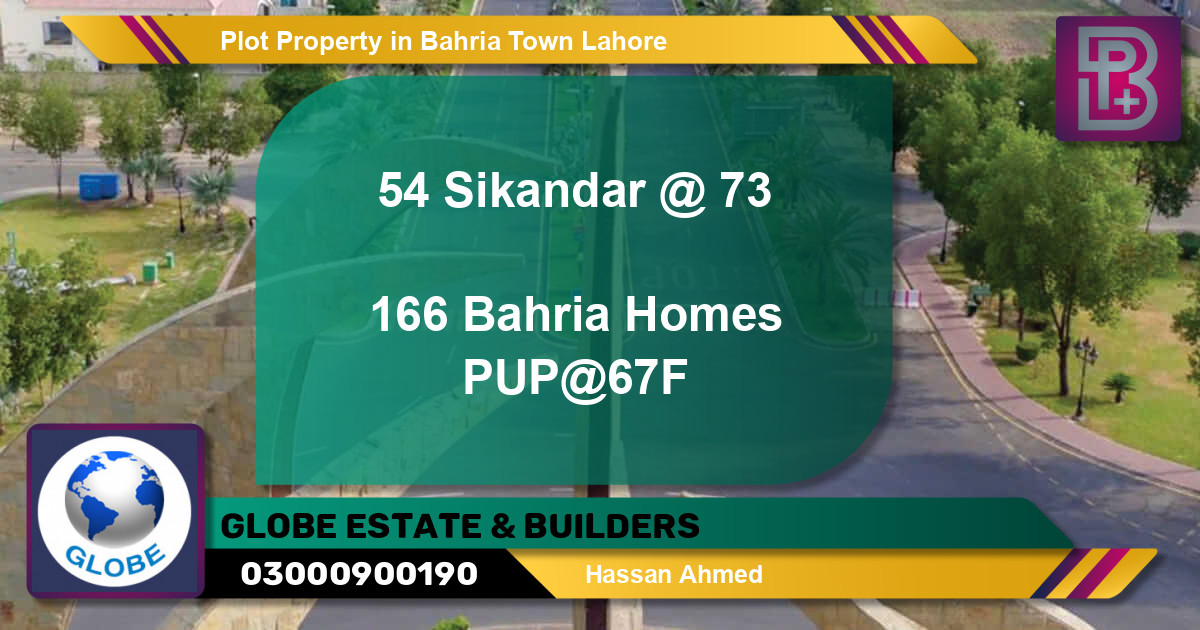 Residential Plot for Sale in Bahria Town, Lahore - (BP-50233)