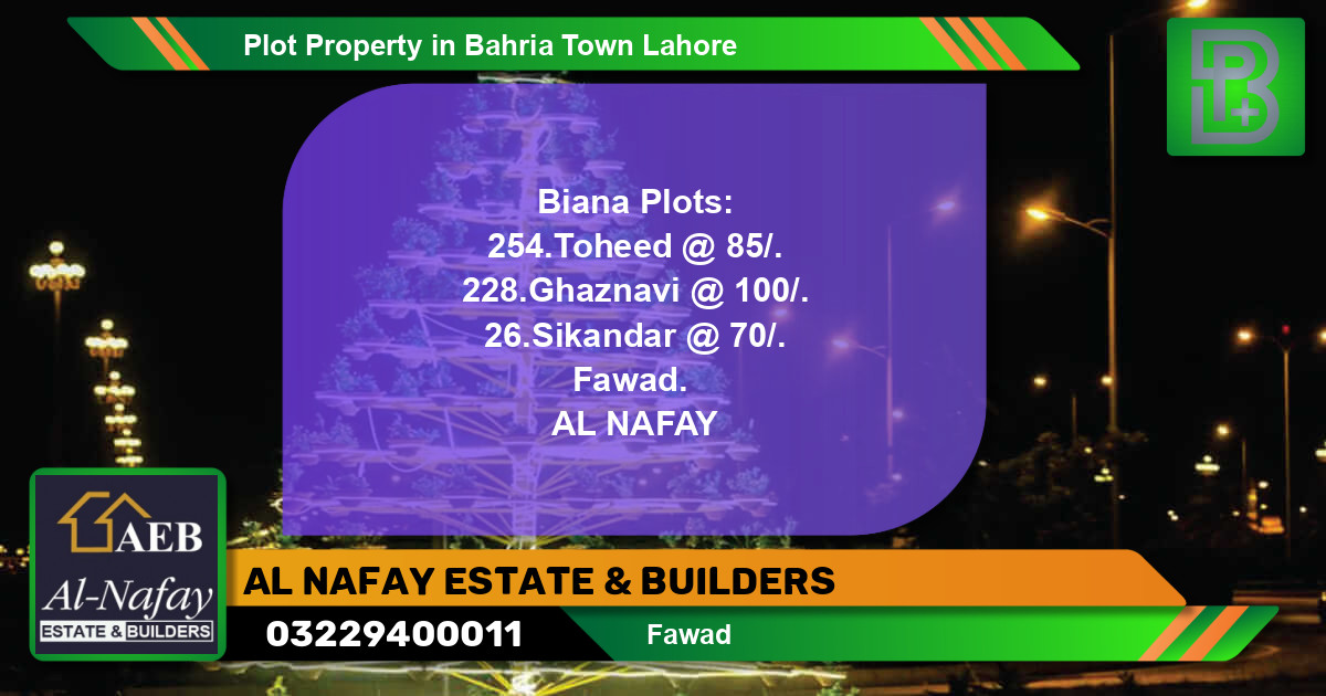 Residential Plot for Sale in Bahria Town, Lahore - (BP-50236)