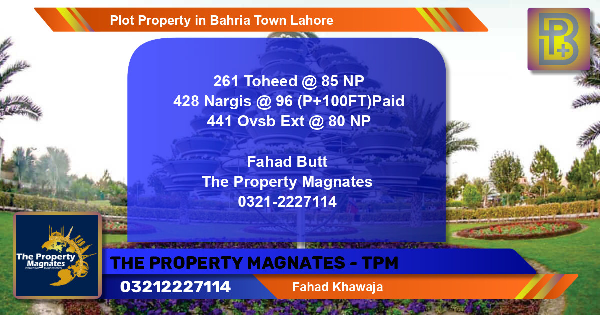 Residential Plot for Sale in Bahria Town, Lahore - (BP-50237)