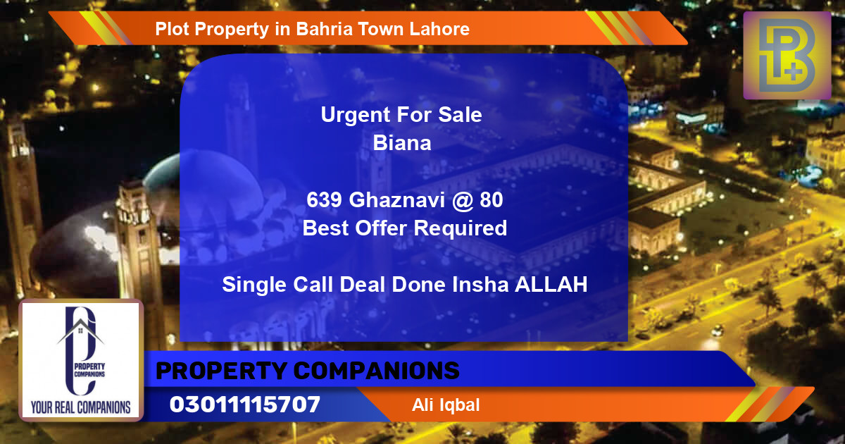 Residential Plot for Sale in Bahria Town, Lahore - (BP-50243)