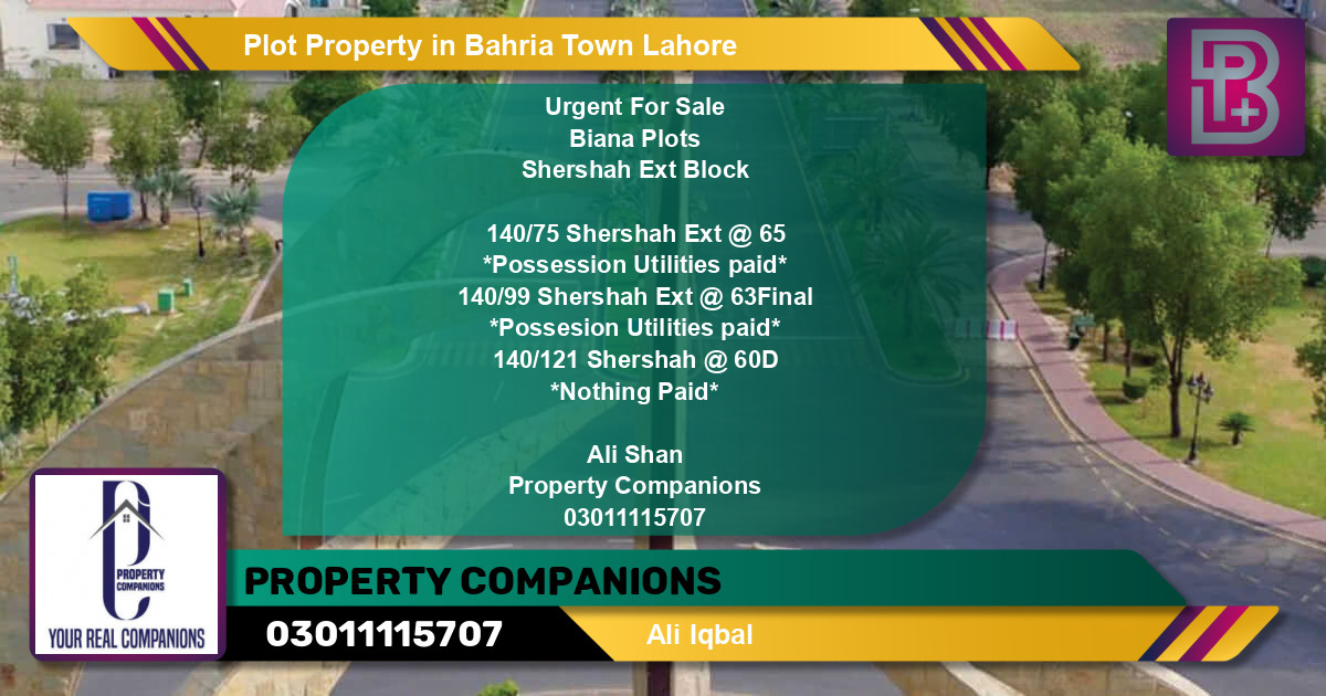 Residential Plot for Sale in Bahria Town, Lahore - (BP-50249)