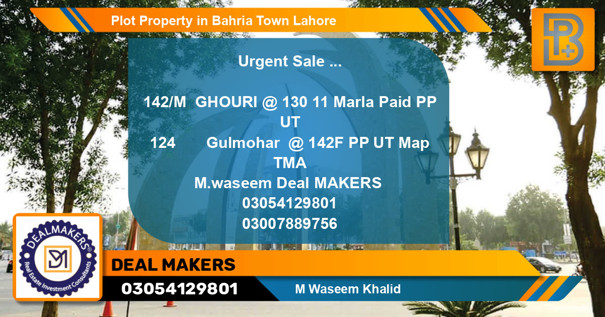 Residential Plot for Sale in Bahria Town, Lahore - (BP-50263)