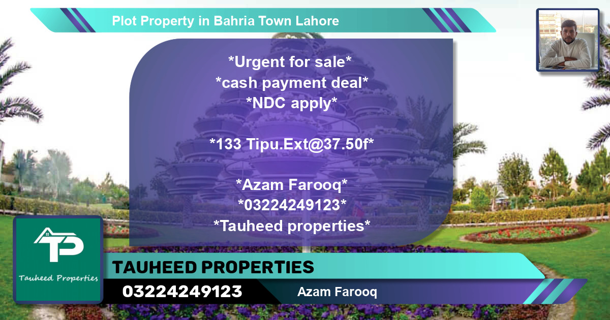 Residential Plot for Sale in Bahria Town, Lahore - (BP-50287)