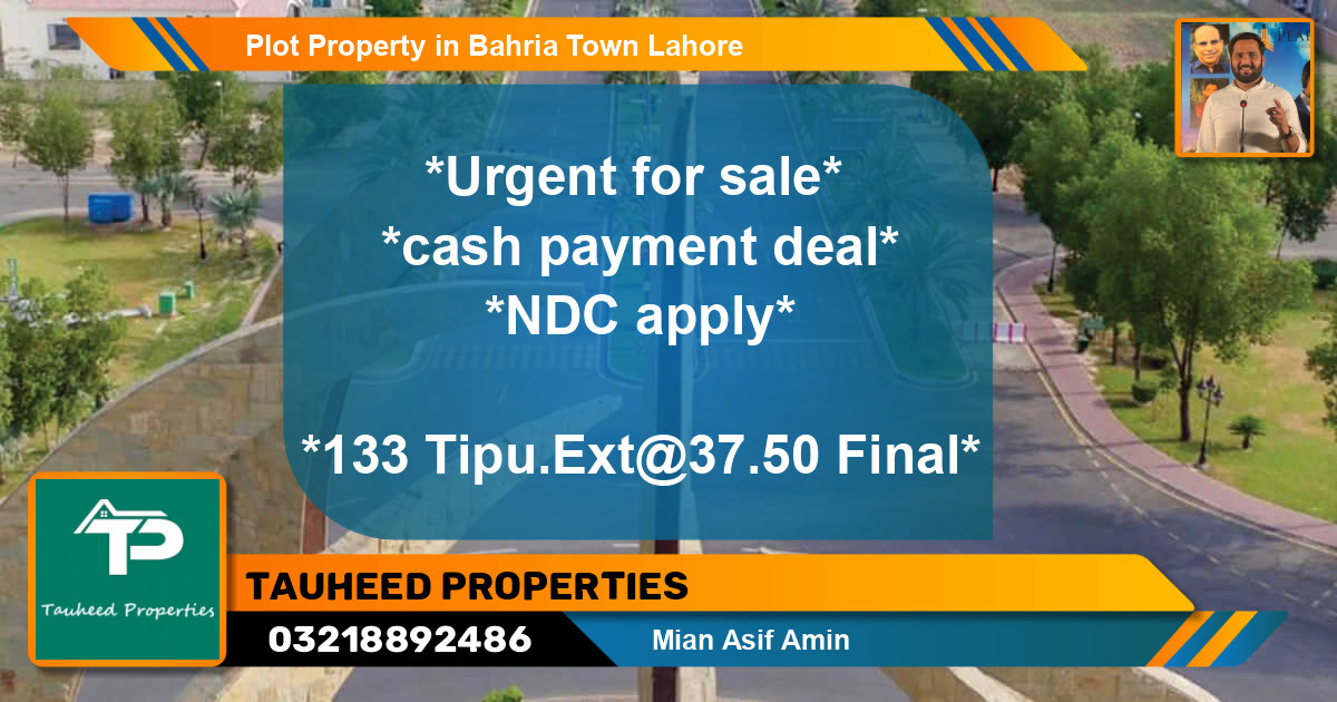 Residential Plot for Sale in Bahria Town, Lahore - (BP-50295)