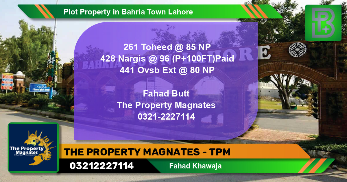 Residential Plot for Sale in Bahria Town, Lahore - (BP-50297)