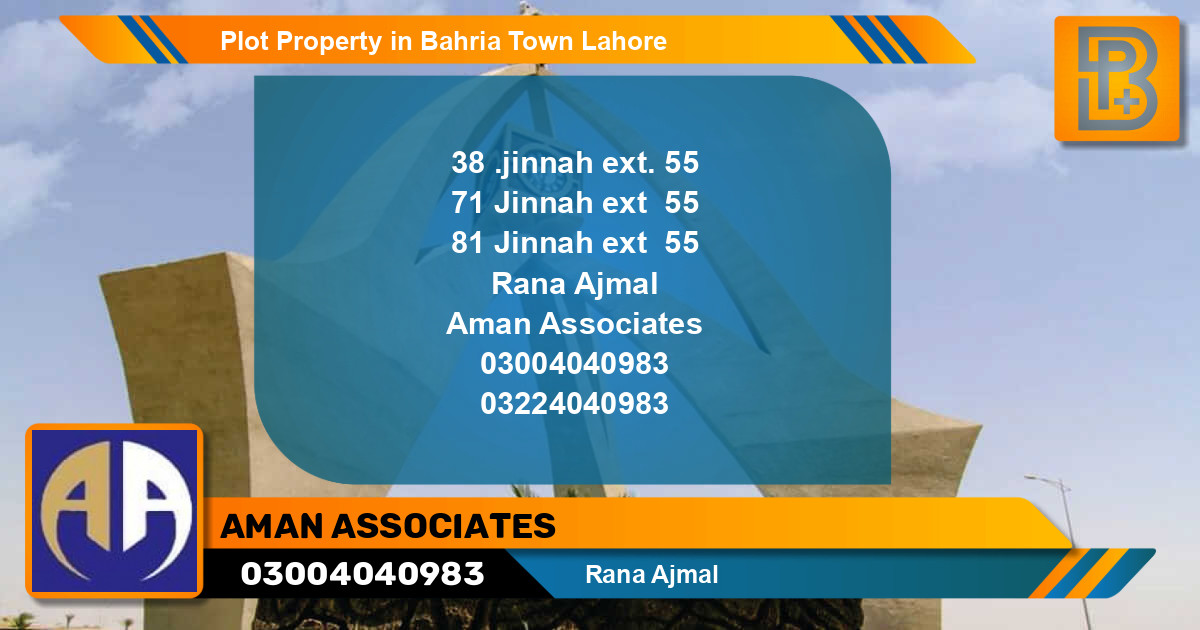 Residential Plot for Sale in Bahria Town, Lahore - (BP-50340)