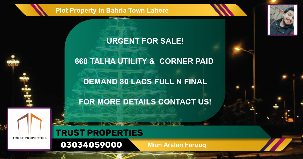 Residential Plot for Sale in Bahria Town, Lahore - (BP-50341)