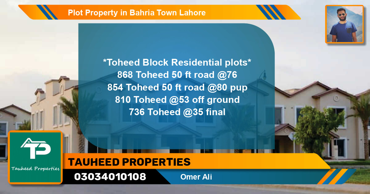 Residential Plot for Sale in Bahria Town, Lahore - (BP-50351)