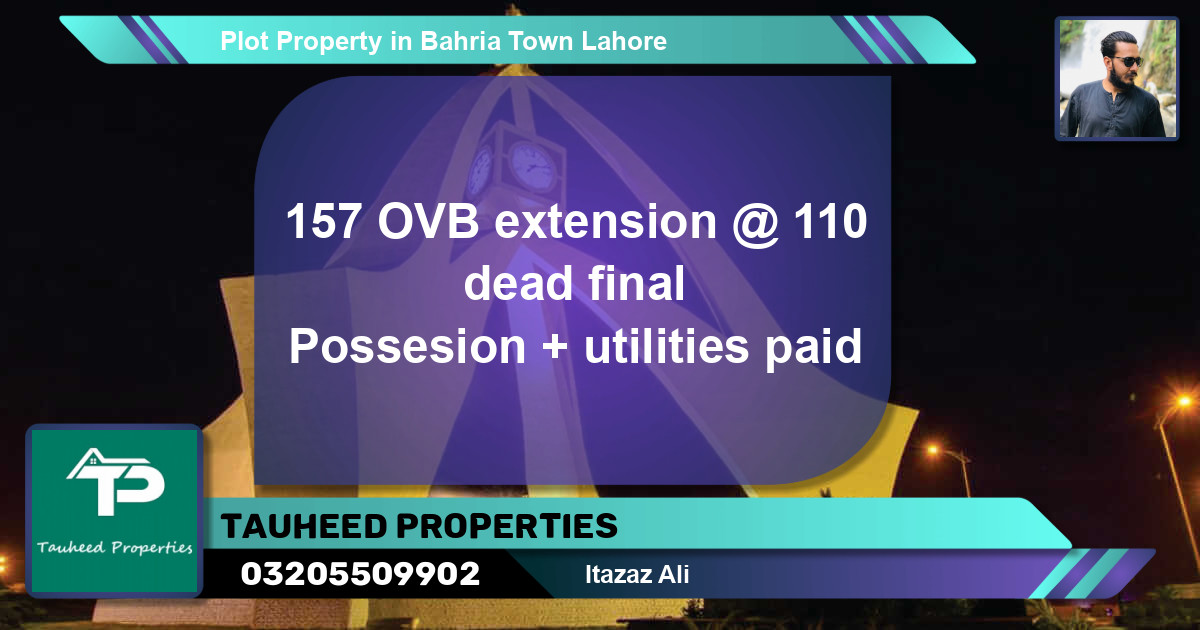 Residential Plot for Sale in Bahria Town, Lahore - (BP-50381)