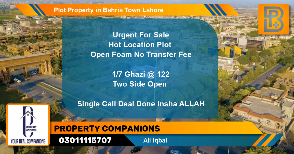 Residential Plot for Sale in Bahria Town, Lahore - (BP-50406)