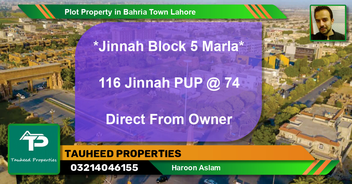 Residential Plot for Sale in Bahria Town, Lahore - (BP-50432)