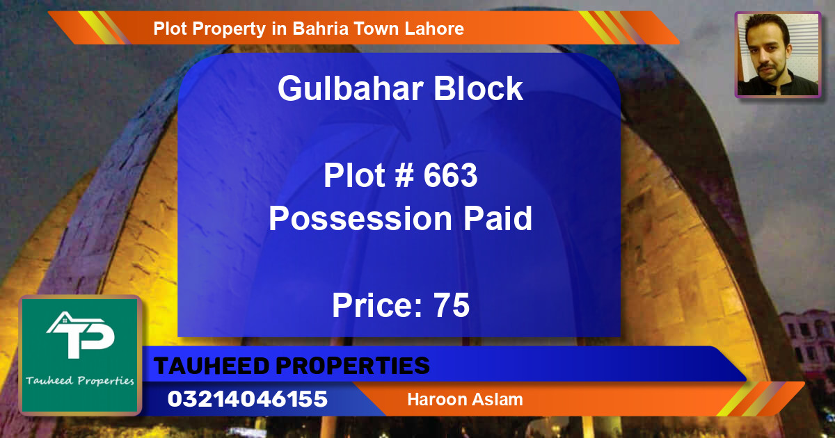Residential Plot for Sale in Bahria Town, Lahore - (BP-50441)