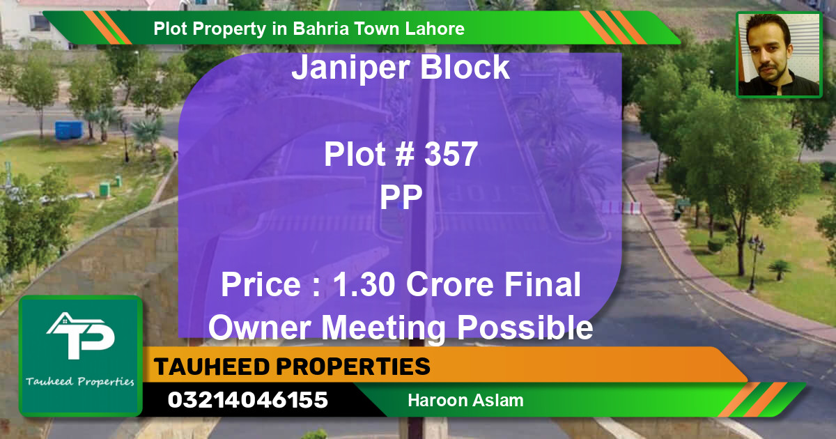 Residential Plot for Sale in Bahria Town, Lahore - (BP-50448)