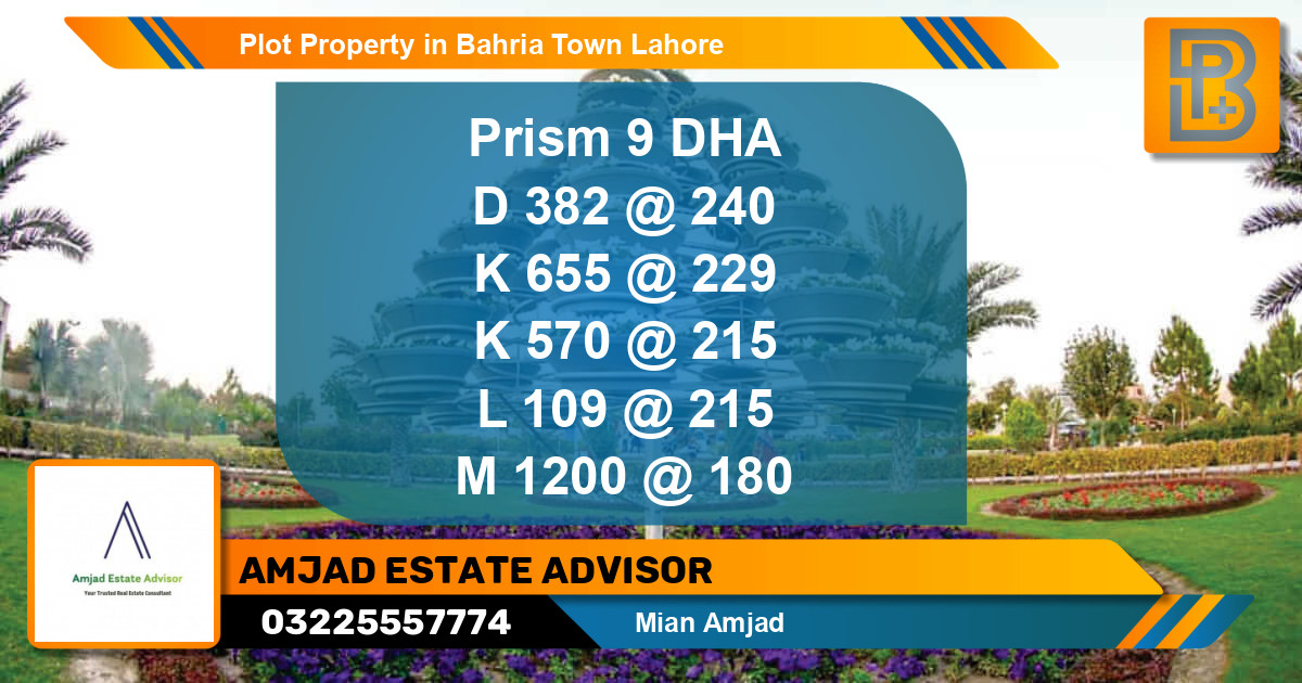Residential Plot for Sale in Bahria Town, Lahore - (BP-50462)