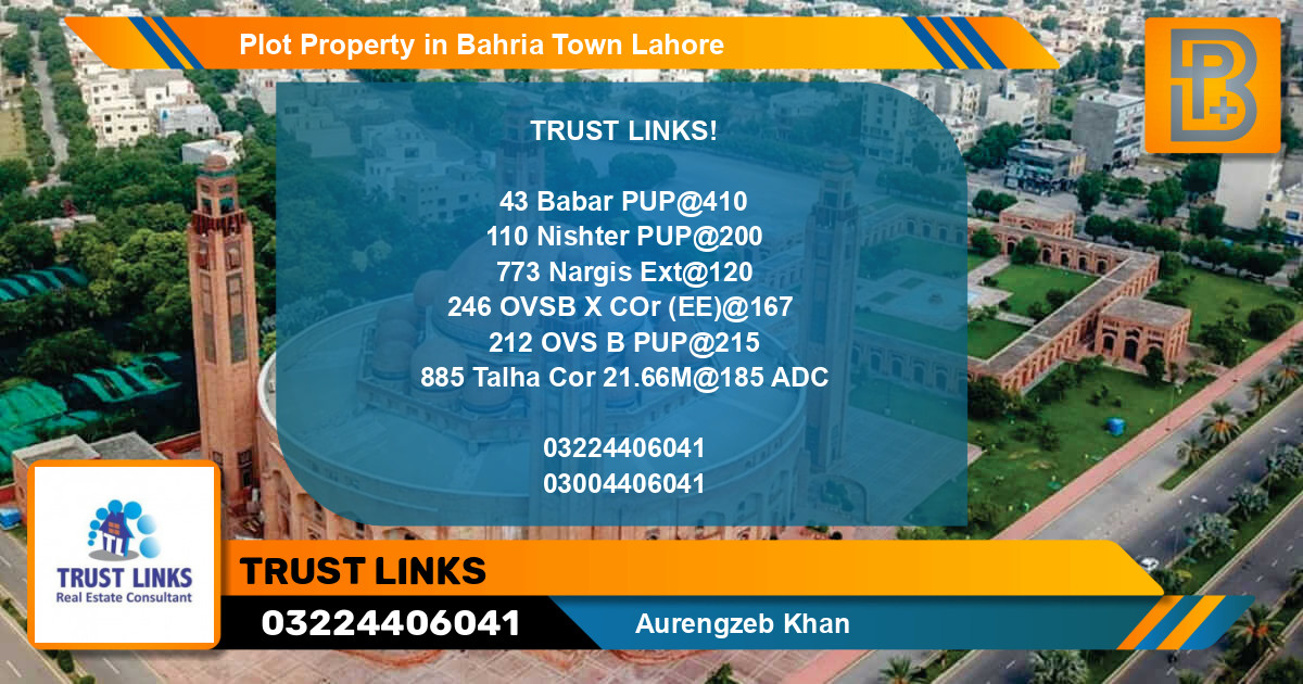 Residential Plot for Sale in Bahria Town, Lahore - (BP-50507)