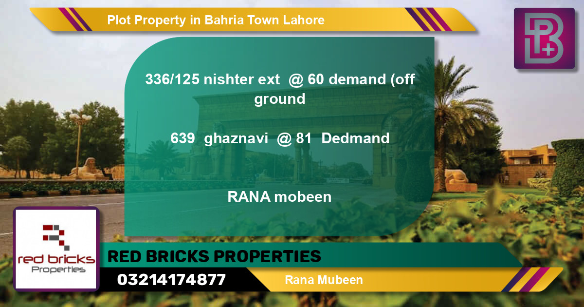 Residential Plot for Sale in Bahria Town, Lahore - (BP-50510)