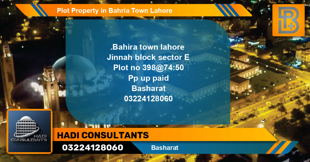 Residential Plot for Sale in Bahria Town, Lahore - (BP-50517)