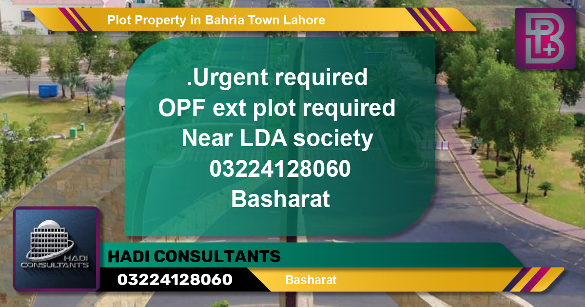 Residential Plot for Sale in Bahria Town, Lahore - (BP-50519)