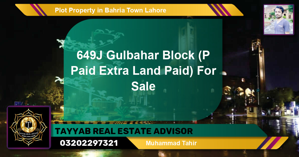 Residential Plot for Sale in Bahria Town, Lahore - (BP-50528)