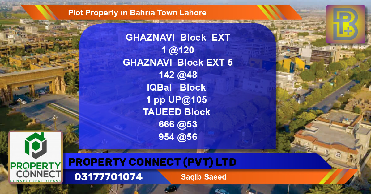Residential Plot for Sale in Bahria Town, Lahore - (BP-50542)