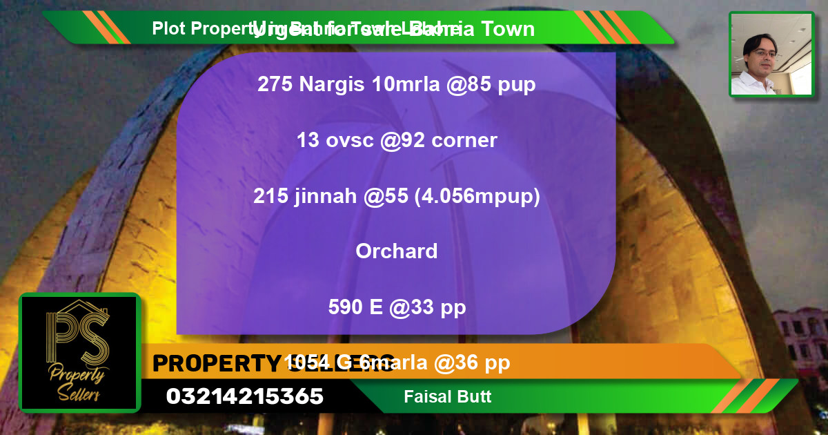 Residential Plot for Sale in Bahria Town, Lahore - (BP-50554)