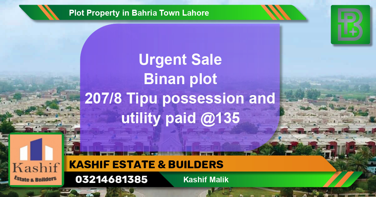 Residential Plot for Sale in Bahria Town, Lahore - (BP-50580)