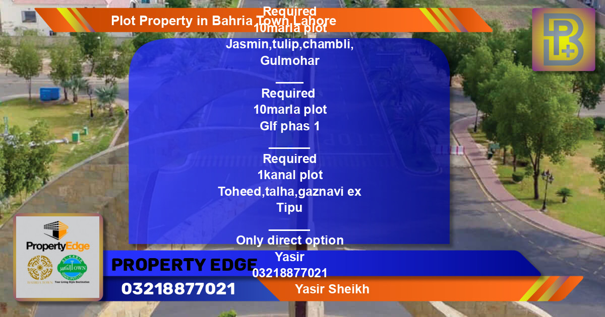 Residential Plot for Sale in Bahria Town, Lahore - (BP-50585)