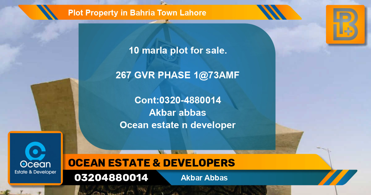 Residential Plot for Sale in Bahria Town, Lahore - (BP-50599)