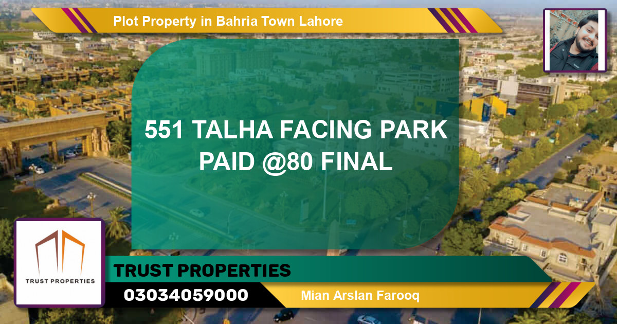 Residential Plot for Sale in Bahria Town, Lahore - (BP-50619)
