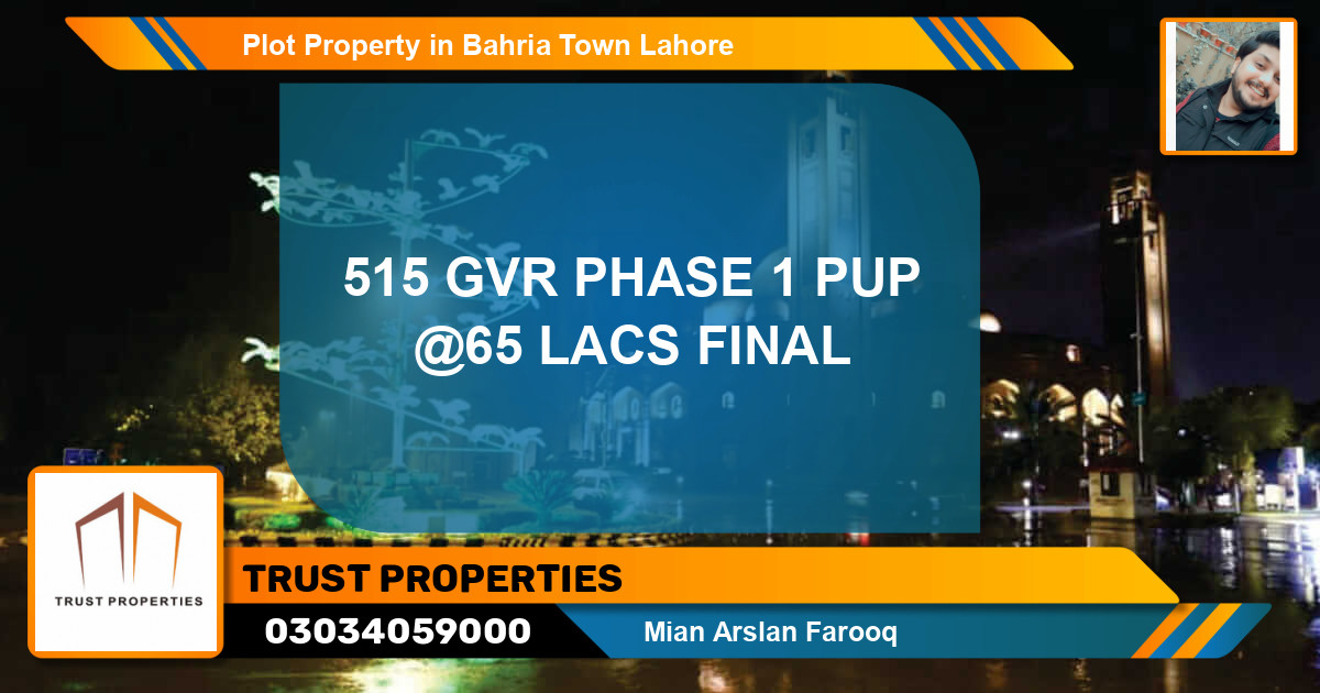 Residential Plot for Sale in Bahria Town, Lahore - (BP-50623)
