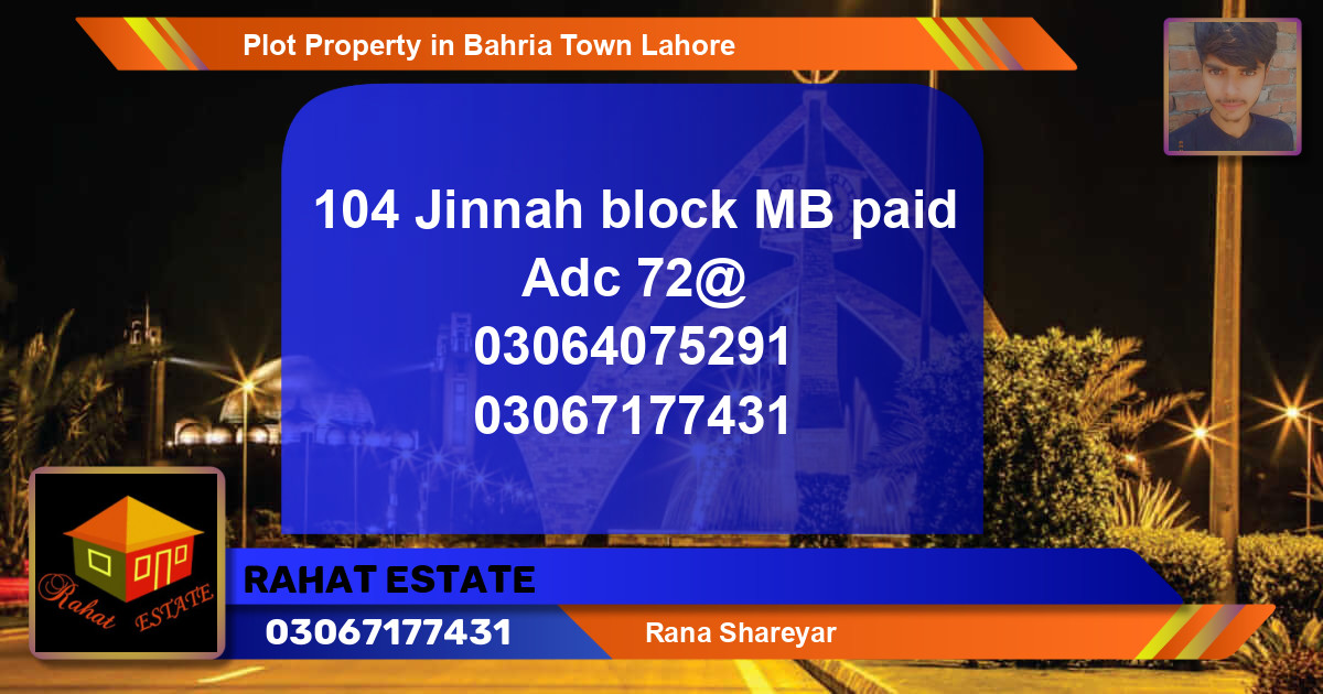 Residential Plot for Sale in Bahria Town, Lahore - (BP-50663)